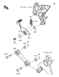 ZR1000 ブレーキペダル
