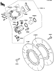 ZX900 Передний тормоз