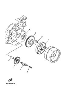 YB125SPD Муфта стартера