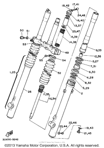 XT250LC Передняя вилка