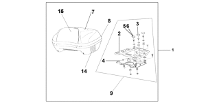 ST1300 Top box 45l digital silver