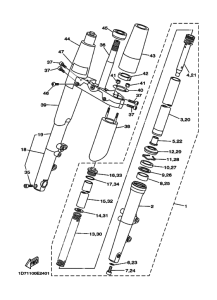XV1900A Вилка передней оси