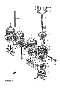 GSX-R1100 Carburetor assy