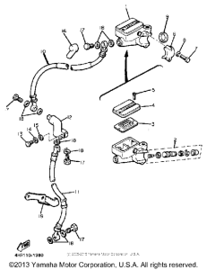 XJ650K Главный тормозной цилиндр
