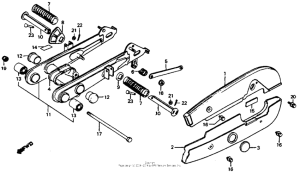 C70 Swingarm + chain case 83