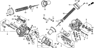 VT1100T Компоненты карбюратора