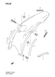 RM250 Заднее крыло
