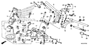 ST1300 (ABS) Handlebar + top bridge