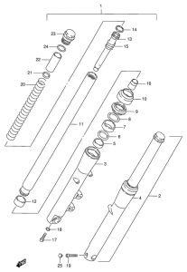 VS600 Вилка передней оси
