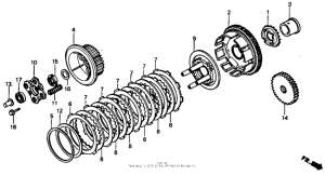 VTR250 Сцепление