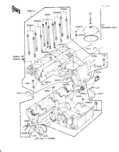 KZ1000 Картер двигателя
