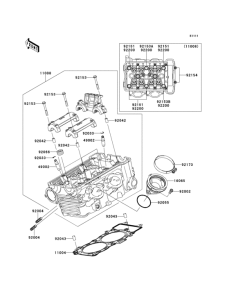 KLE650 Головка цилиндров