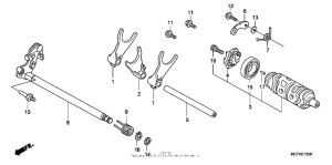 RVT1000R Вилка переключения передач