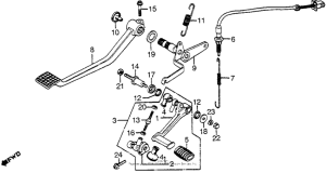 CBX Brake pedal + shift pedal