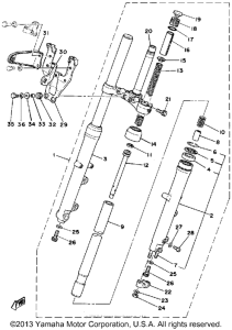 SR500H Передняя вилка