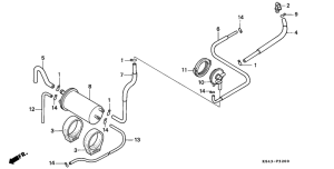CN250 Адсорбер с активированным углем в сборе