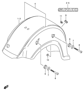 VL800 Заднее крыло