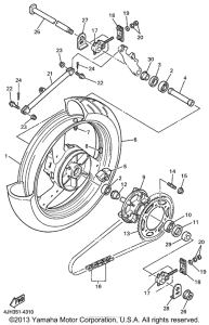 YZF600RL Переднее колесо