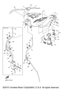 XVS950CT Топливный бак