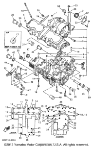 XJ600SH Картер двигателя