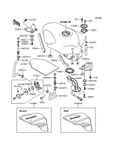 ZX400 Топливный бак