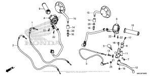 CMX500 Handle Lever + Switch + Cable + Mirror