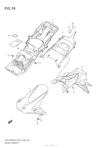 GSX-R600 Rear Fender (Gsx-R600L3 E33)