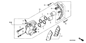 VT750CA Передний суппорт