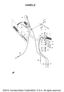MG1T Handle and cables