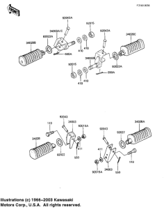 KZ1000 Подножки