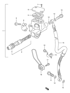 AN125 Передние тормозные трубки
