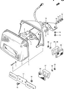 GSX750 Задний комбинированный сигнал