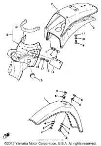 DT125E Front fender-rear fender