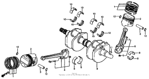 VF750S Коленчатый вал и поршни