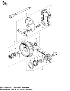 KE175 Front hub / brake