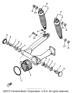 XJ650LH Rear arm rear suspension