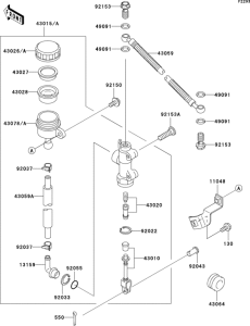 EX500 Задний торм цилиндр