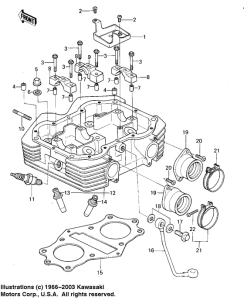 KZ400 Головка цилиндров