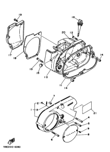 YB50 Crankcase cover ass`y  (v