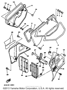 YZ250U Боковые обтекатели