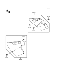 KX125 Боковые обтекатели