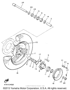 XVZ12DWC Переднее колесо