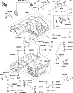 ZX1100 Картер двигателя
