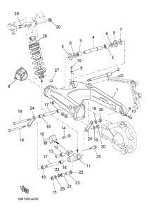BT1100 Rear arm & suspension
