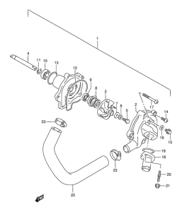 GSX250 Водяная помпа