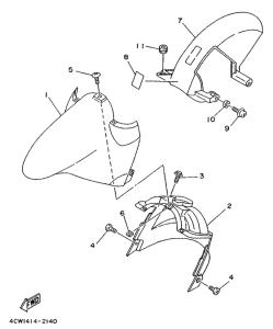 XC125 Pare boue avant
