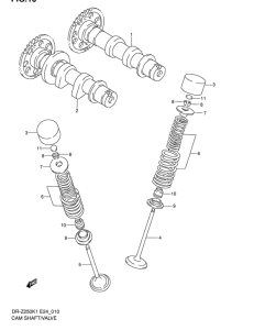 DR-Z250 Распредвал  /  клапан