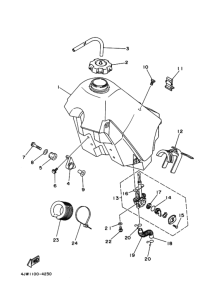 WR250Z Топливный бак