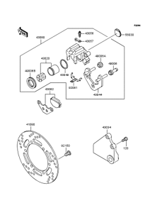 BJ250 Задний тормоз