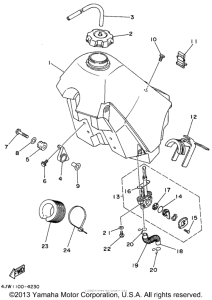 WR250Z Топливный бак